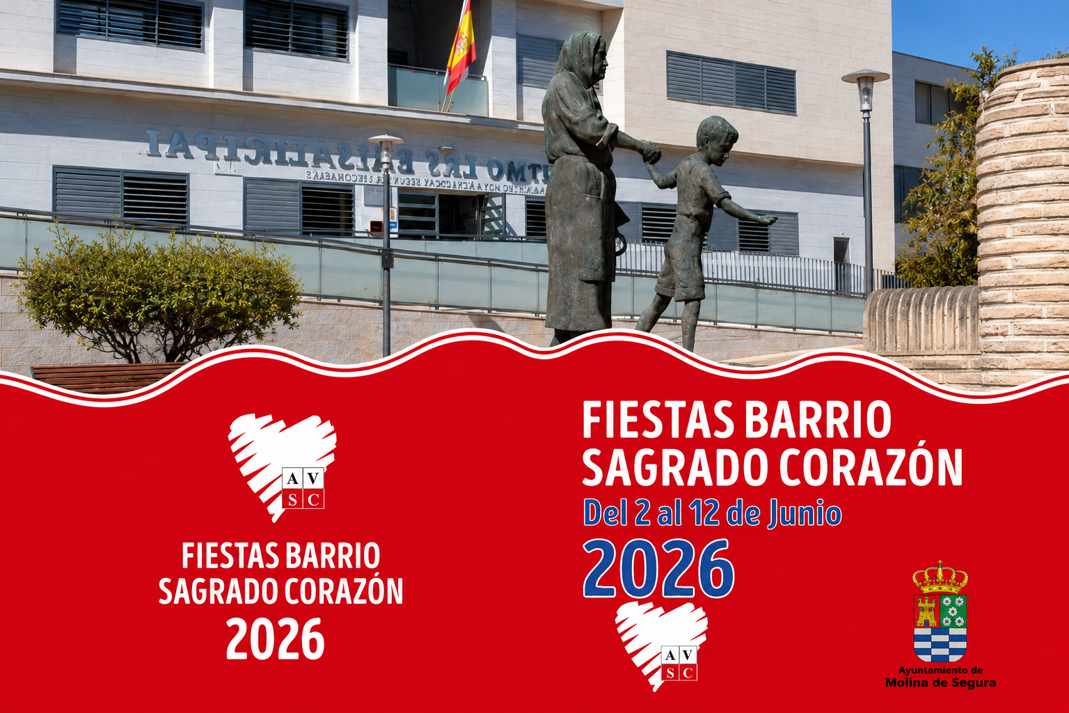Cartel fiestas barrio sagrado corazon