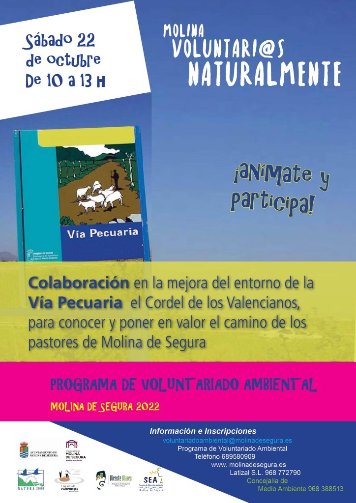 M. Ambiente Molina Programa Voluntariado Ambiental ¡Voluntari@s Naturalmente 2022 Dia 22 CARTEL 1 scaled